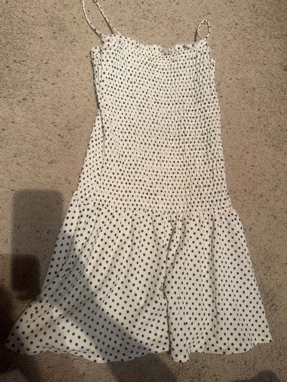 H&M black and white polka dot mini dress